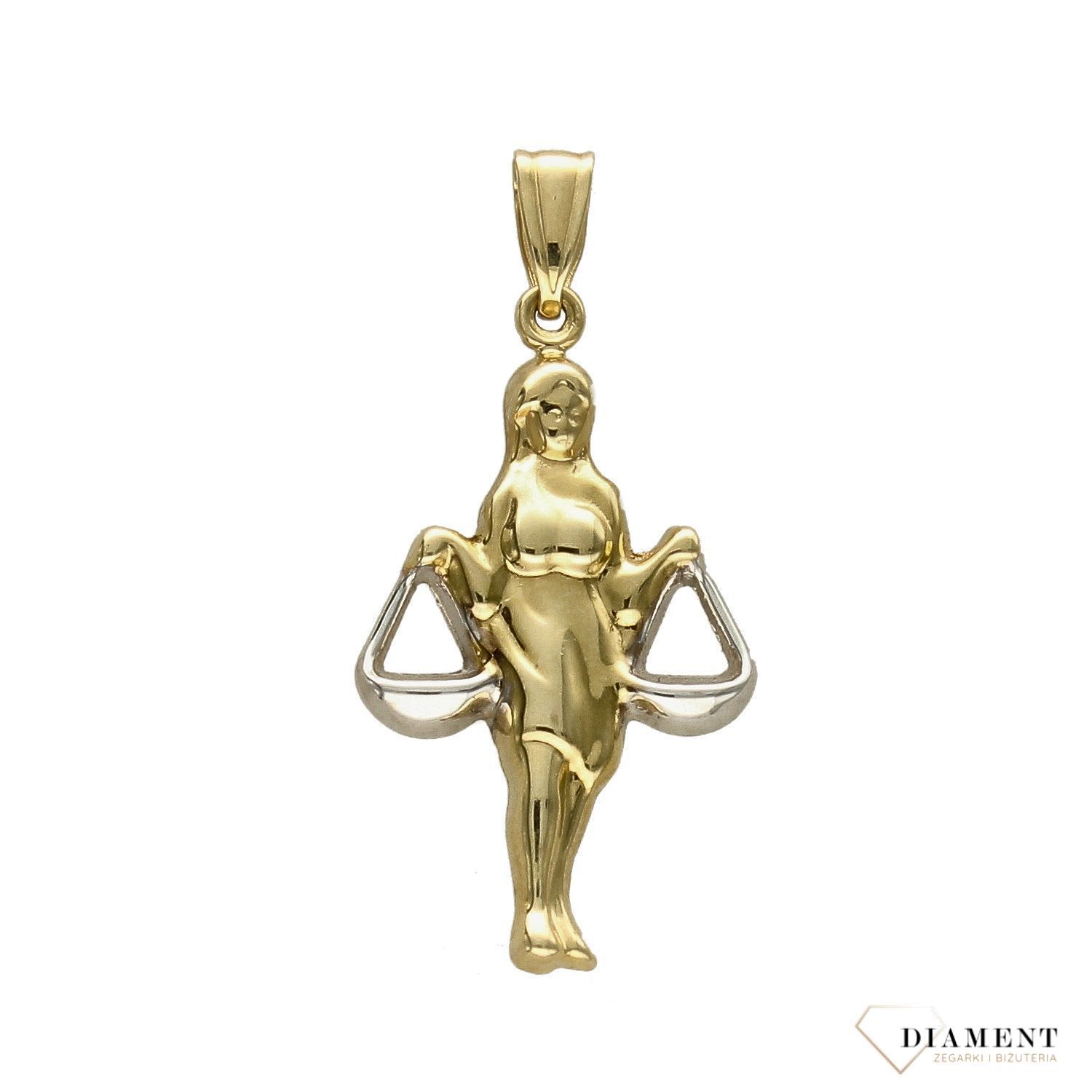 Złota zawieszka 585 Znak zodiaku Waga DIA-ZAW-0830 -585.jpg